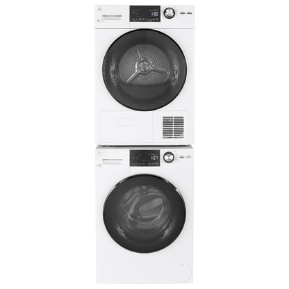 Ensemble laveuse/sécheuse à condensation frontal 24″ GE (déballé)