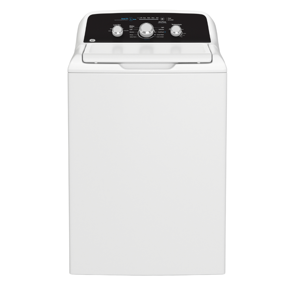 Laveuse GE à chargement par le haut de 4,4 pi³ blanche (déballée)
