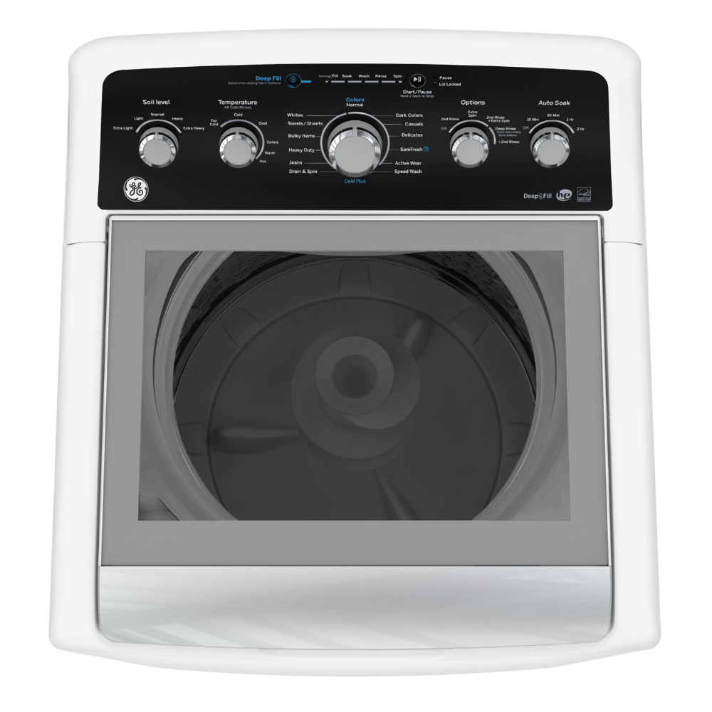Ensemble laveuse 4,9 pi³ et sécheuse 7,2 pi³ GE blanc (déballé)