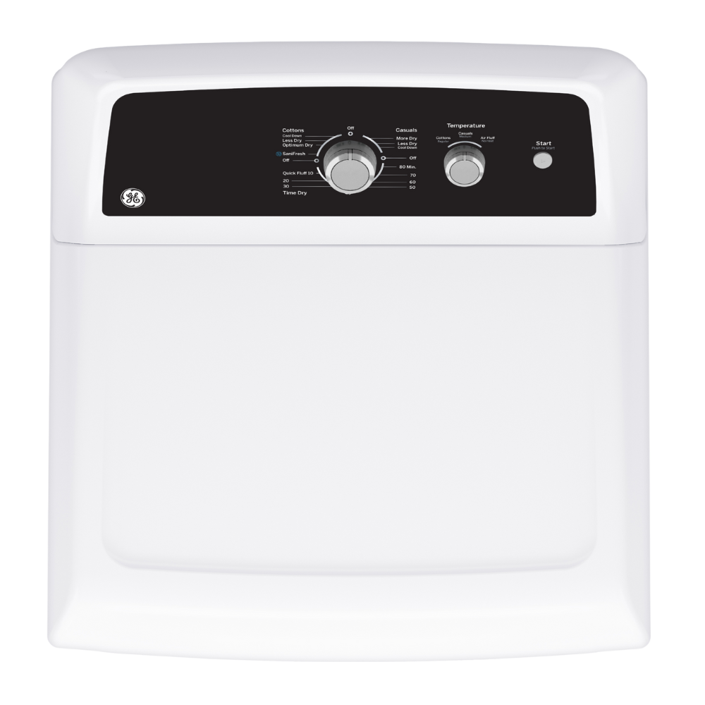 Sécheuse électrique GE de 6,2pi³ blanche (déballée)