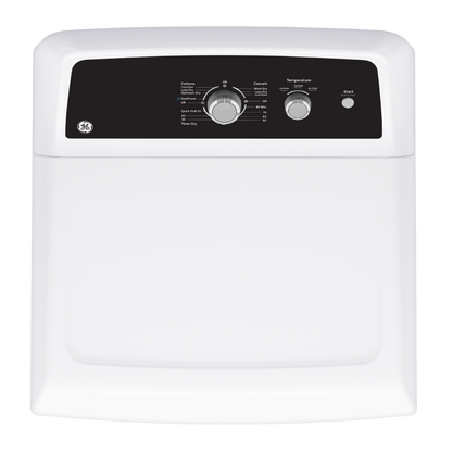 Sécheuse électrique GE de 6,2pi³ blanche (déballée)