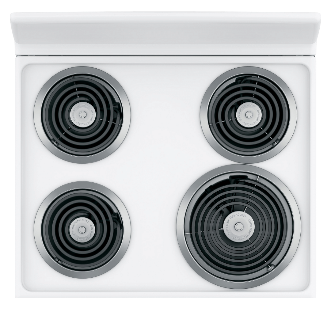 Cuisinière électrique 24″ GE avec un four de 2,9 pi³ blanche (déballée)