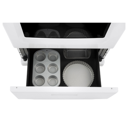 Cuisinière électrique 24″ GE avec un four de 2,9 pi³ blanche (déballée)