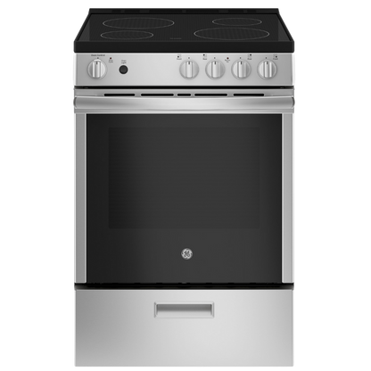 GE 24″ Built-In Electric Range with 2.9 cu. ft. Steam Clean Oven Stainless Steel (Open Box)