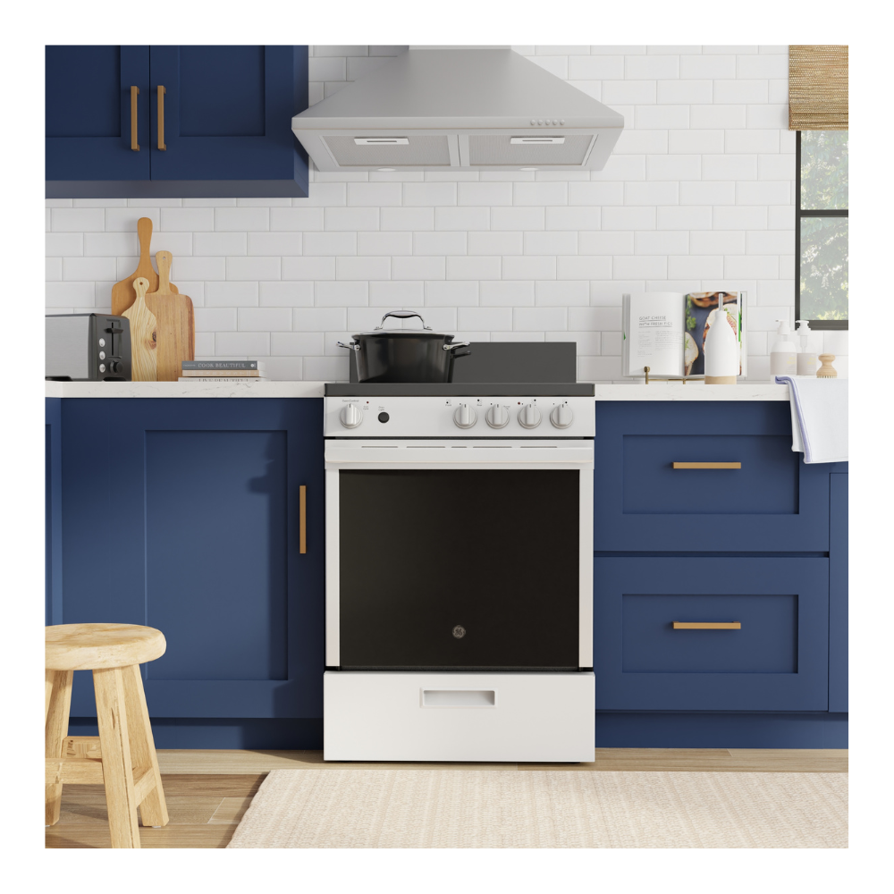 GE 24″ Built-In Electric Range with 2.9 cu. ft. Steam Clean Oven Stainless Steel (Open Box)