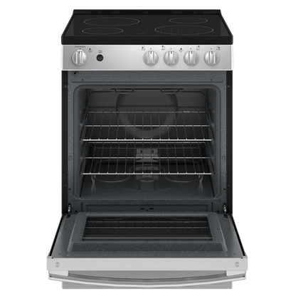 GE 24″ Built-In Electric Range with 2.9 cu. ft. Steam Clean Oven Stainless Steel (Open Box)