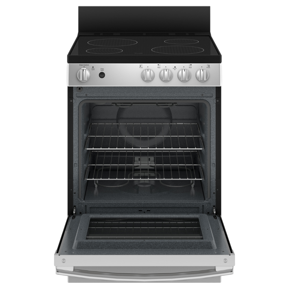 GE 24″ Built-In Electric Range with 2.9 cu. ft. Steam Clean Oven Stainless Steel (Open Box)