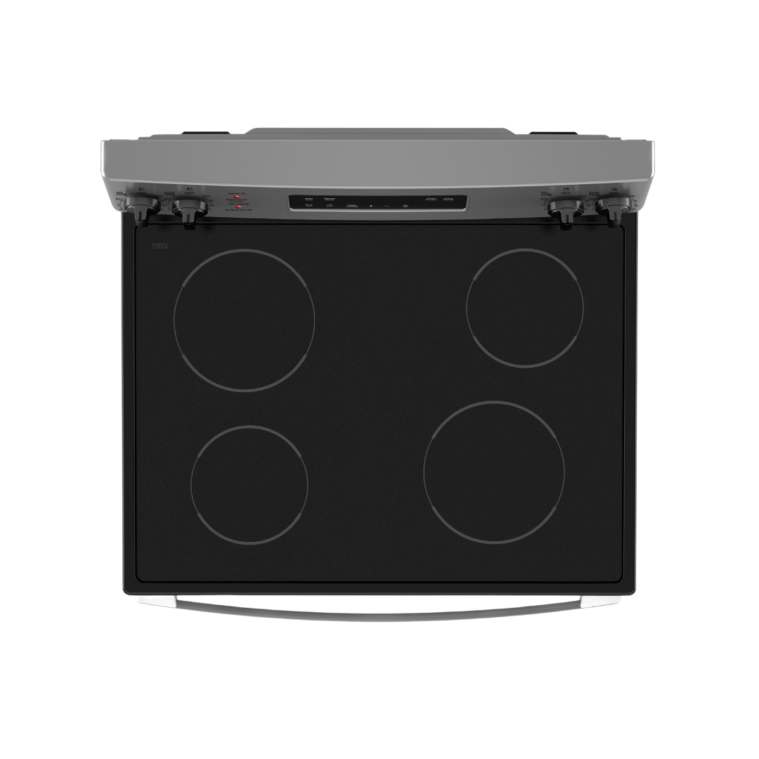 Cuisinière électrique 30″ GE avec four autonettoyant de 5 pi³ inox (déballée)
