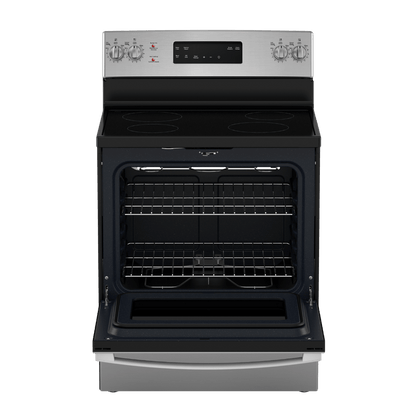 Cuisinière électrique 30″ GE avec four autonettoyant de 5 pi³ inox (déballée)