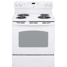 Cuisinière électrique 30″ GE avec four autonettoyant de 5 pi³ blanche (déballée)