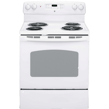 Cuisinière électrique 30″ GE avec four autonettoyant de 5 pi³ blanche (déballée)