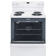 Cuisinière électrique 30″ GE avec four autonettoyant de 5 pi³ blanche (déballée)