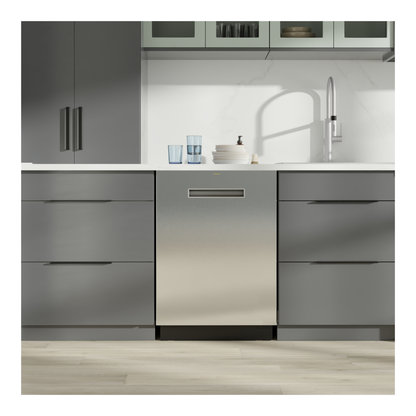 Lave-vaisselle encastré 24″ GE Profile de 42 dB avec cuve haute et 3 paniers (déballé)