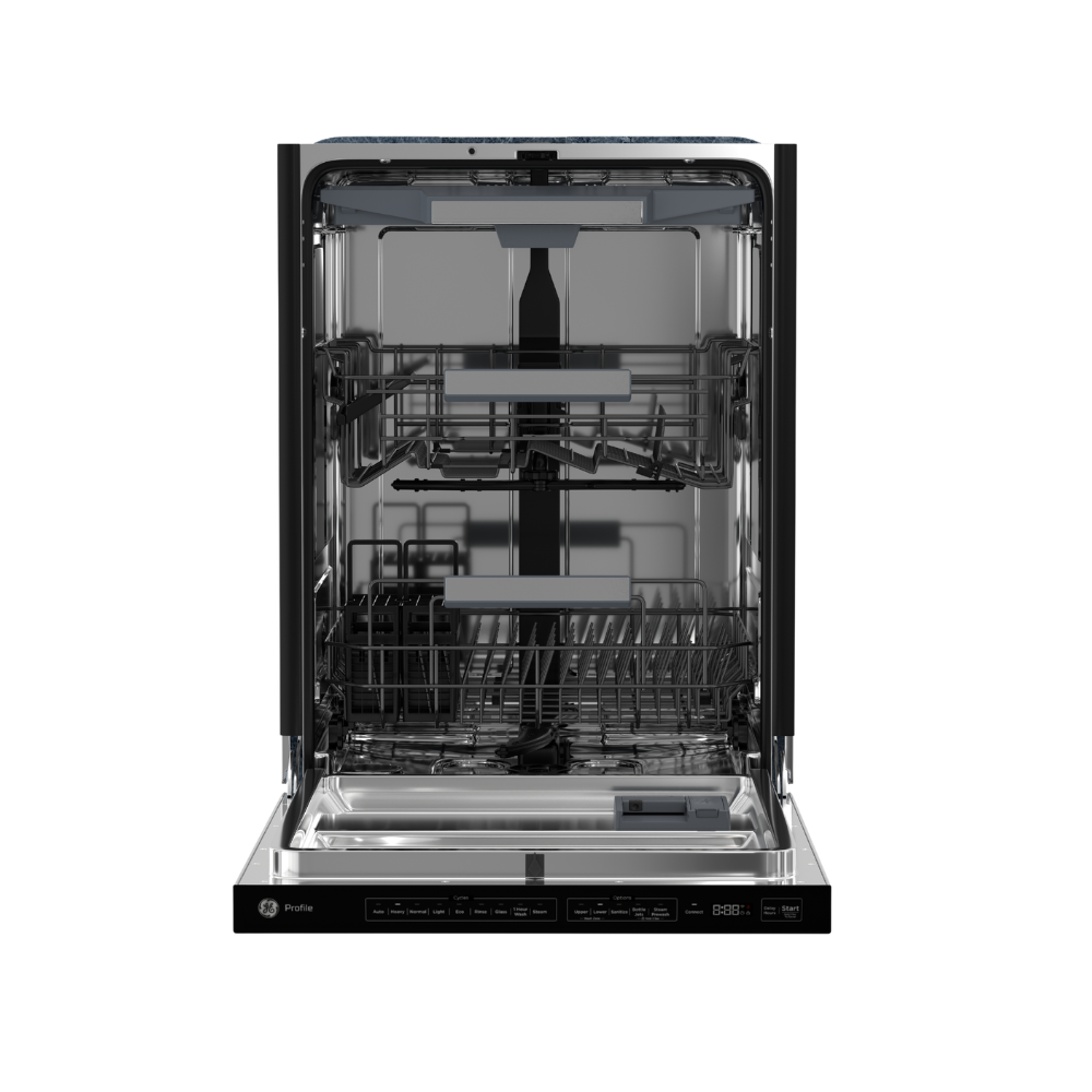 Lave-vaisselle encastré 24″ GE Profile de 42 dB avec cuve haute et 3 paniers (déballé)
