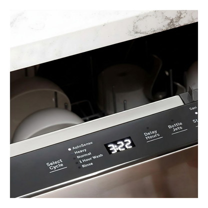 Lave-vaisselle encastré 24″ GE Profile de 42 dB avec cuve haute et 3 paniers (déballé)
