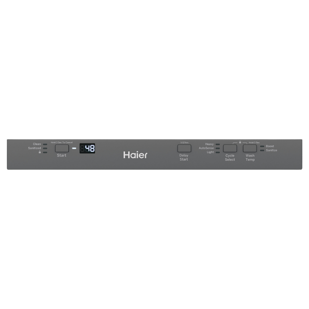 Lave-vaisselle encastré 18″ HAIER de 47 dB avec cuve en acier inoxydable (déballé)